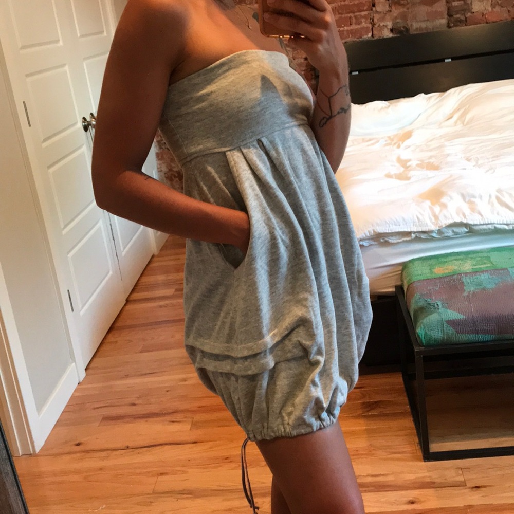 Strapless sweater dress
